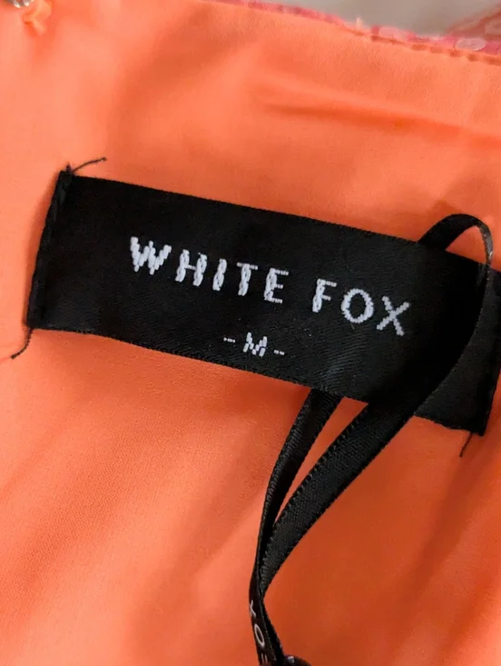 White Fox Telling Me Lies Sequin Maxi Dress Size Medium - Picture 9 of 9